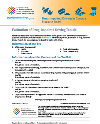 Evaluation of Drug-Impaired Driving Toolkit