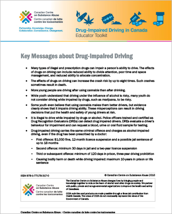 Key Messages about Drug-Impaired Driving