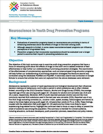 Neuroscience in Youth Drug Prevention Programs (Topic Summary)