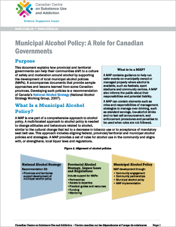 Municipal Alcohol Policy: A Role for Canadian Governments