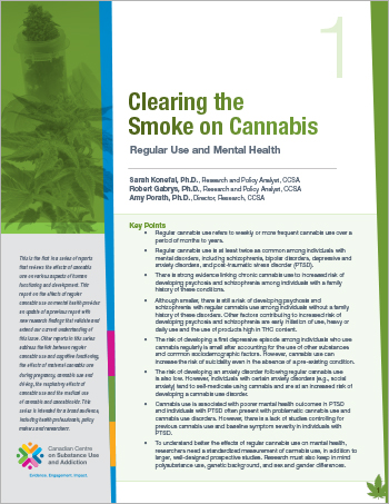  Clearing the Smoke on Cannabis: Regular Use and Mental Health