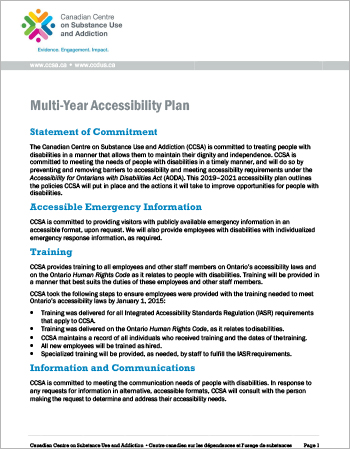 Multi-Year Accessibility Plan