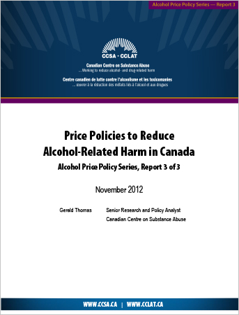 Levels and Patterns of Alcohol Use in Canada (Alcohol Price Policy Series)