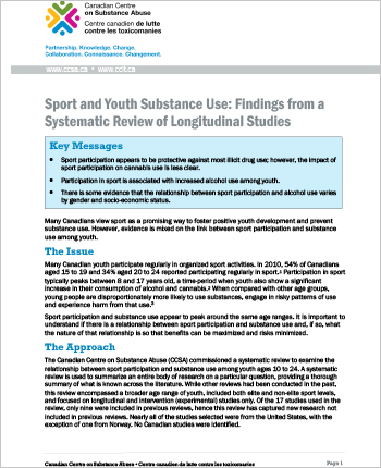 Sport and Youth Substance Use: Findings from a Systematic Review of Longitudinal Studies