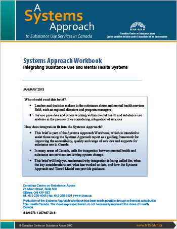 Systems Approach Workbook: Integrating Substance Use and Mental Health Systems