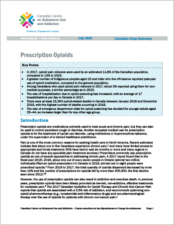 Prescription Opioids (Canadian Drug Summary)