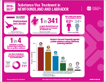 Substance Use Treatment in Newfoundland and Labrador 2016–2017 [infographic]