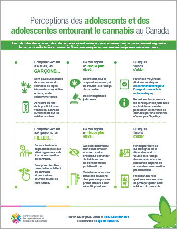 Perceptions des adolescents et des adolescentes entourant le cannabis au Canada [infographie]