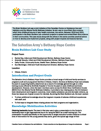The Salvation Army’s Bethany Hope Centre: Brain Builders Lab Case Study