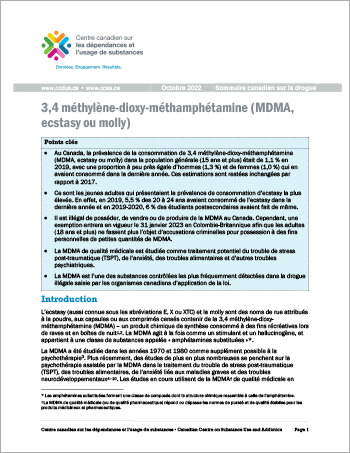 MDMA Ecstasy Drug Summary 2022