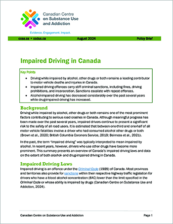 Impaired Driving in Canada