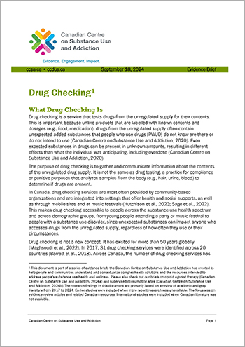 Drug Checking