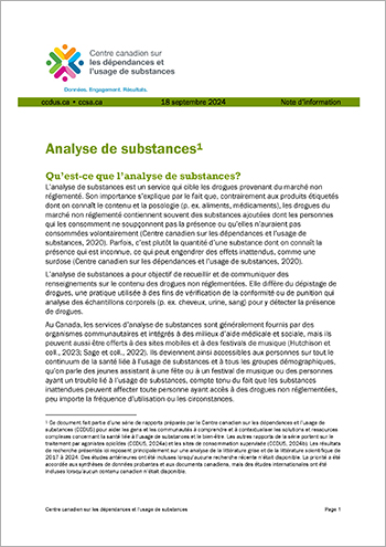 Analyse de substances