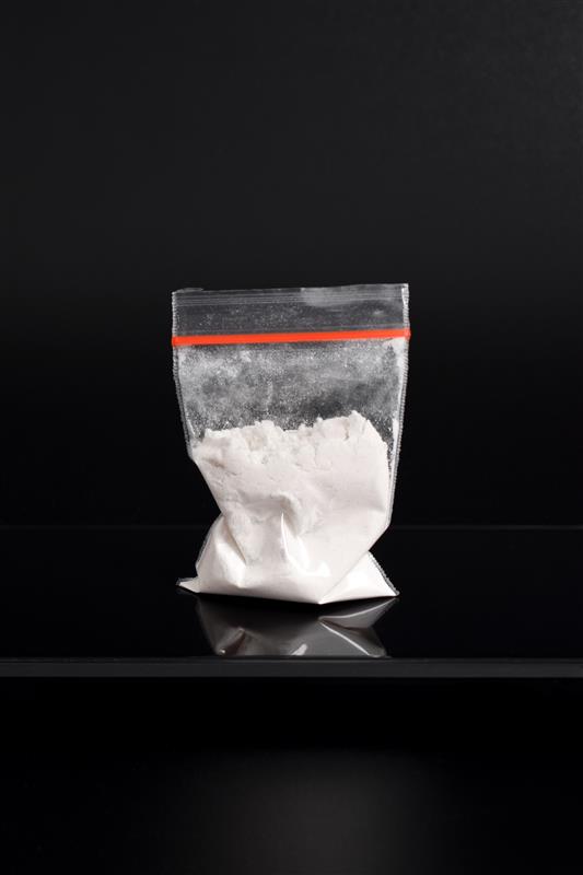 Cocaine in plastic packet