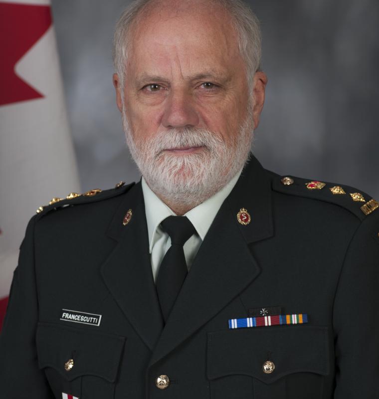 Louis Hugo Francescutti, Honorary Colonel 1 Health Services Group - Photo courtesy of CAF