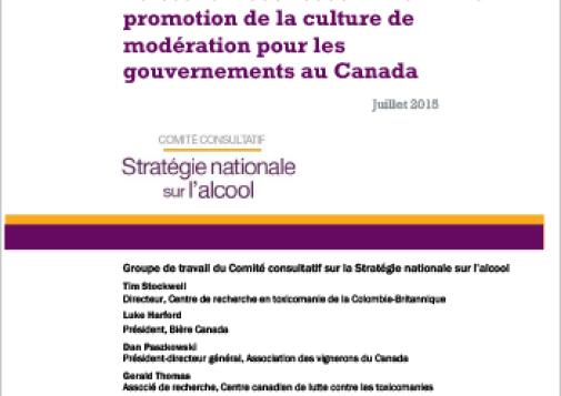 Prix de référence sociale pour les boissons alcoolisées : Un outil de promotion de la culture de modération pour les gouvernements au Canada