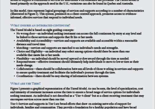 Report in Short: TheTiered Model of Services and Supports