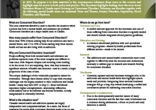 Concurrent Disorders: Highlights