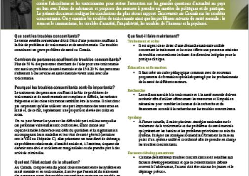 Troubles concomitants : Points saillants