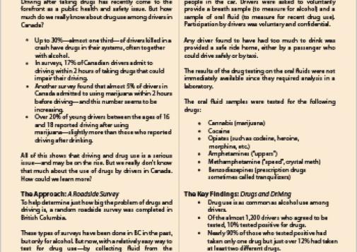 Report in Short – Drugs and Driving