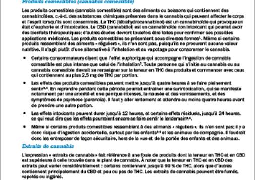 Produits comestibles, extraits et produits topiques : introduction aux nouveaux produits du cannabis
