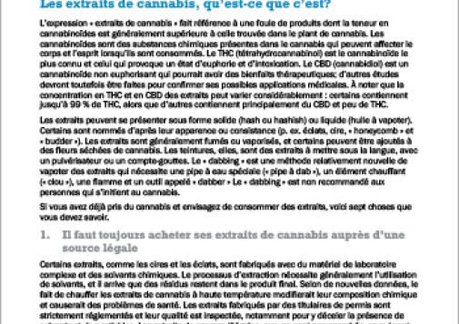 7 choses à savoir sur les extraits de cannabis