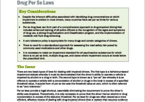 Drug Per Se Laws [Policy Brief]