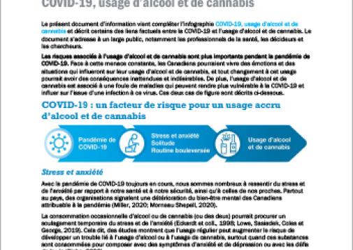 COVID-19, usage d’alcool et de cannabis [rapport]