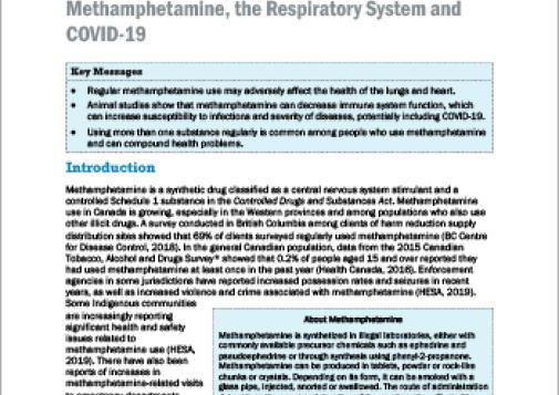 Methamphetamine, the Respiratory System and COVID-19 [report]