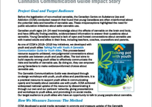 Cannabis Communication Guide Impact Story