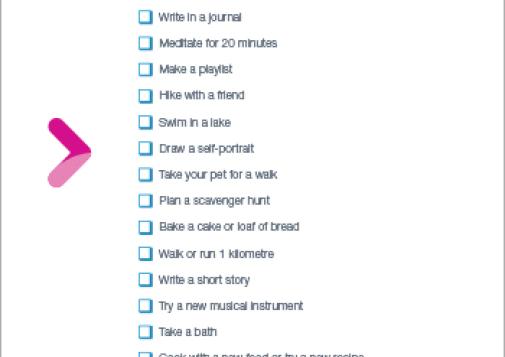 Youth in Wellness — Activity Checklist
