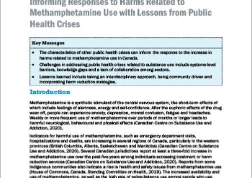 Informing Responses to Harms Related to Methamphetamine Use with Lessons from Public Health Crises [report]