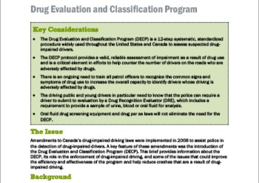 Drug Evaluation and Classification Program [Policy Brief]