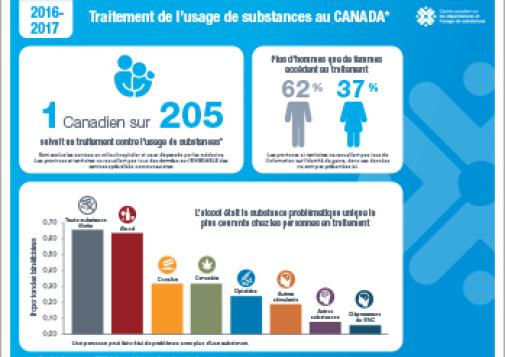 Traitement de l’usage de substances au Canada en 2016–2017  [infographie]