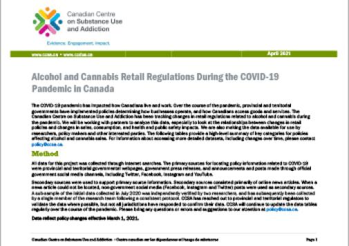 Alcohol and Cannabis Retail Regulations During the COVID-19 Pandemic in Canada [March 1, 2021]