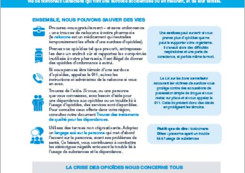 La crise des opioïdes au Canada :  ce que vous pouvez faire [affiche]