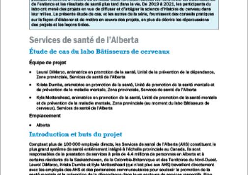 Services de santé de l’Alberta: étude de cas du labo Bâtisseurs de cerveaux