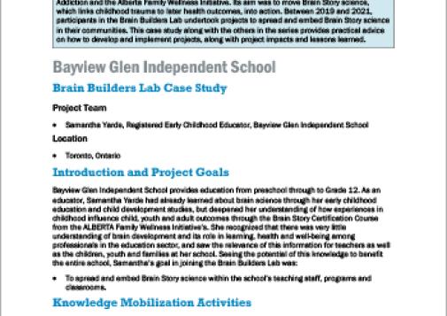 Bayview Glen Independent School: Brain Builders Lab Case Study