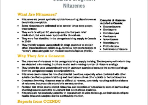 Nitazenes (CCENDU Drug Alert)