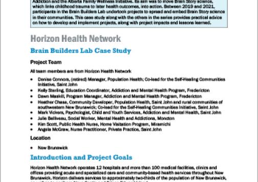Horizon Health Network: Brain Builders Lab Case Study