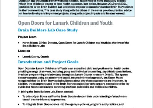 Open Doors for Lanark Children and Youth: Brain Builders Lab Case Study
