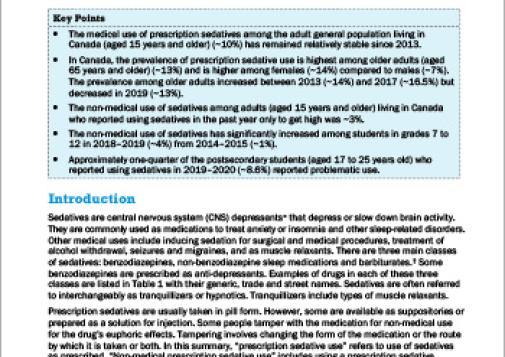 Sedatives (Canadian Drug Summary)