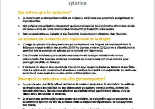Xylazine (Alerte du RCCET)