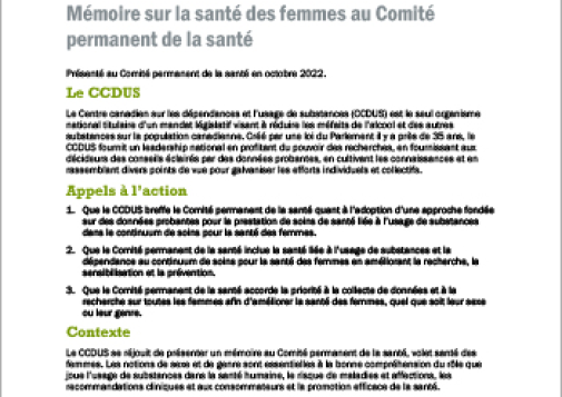CCSA-2022-HESA Women's Health Brief