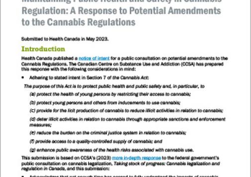 Notice of Intent – public consultation on potential amendments to the Cannabis Regulations