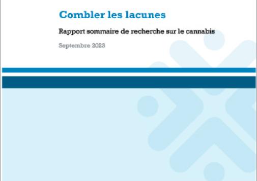 Combler les lacunes : rapport sommaire de recherche sur le cannabis