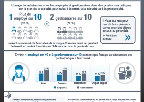 Usage de substances au travail : postes non critiques sur le plan de la sécurité – consommation et perceptions