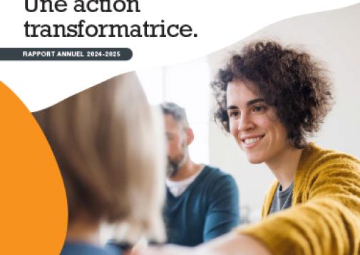Couverture du rapport annuel - Une vision fiable, une action transformatrice