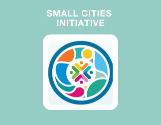 Logo with text that reads Small Cities Initiative