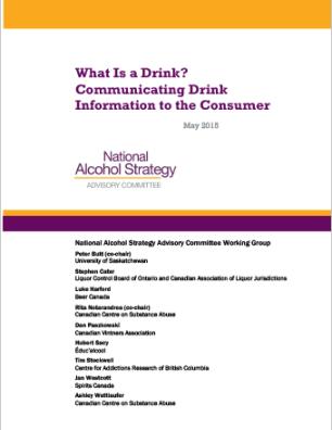 What Is a Drink? Communicating Drink Information to the Consumer